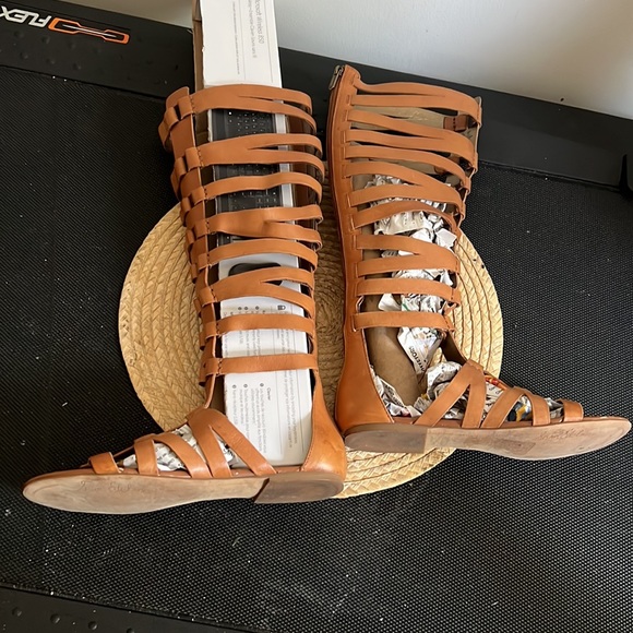 Sam Edelman Leather knee High Gladiators Sandals Size 7.5 - Picture 14 of 16